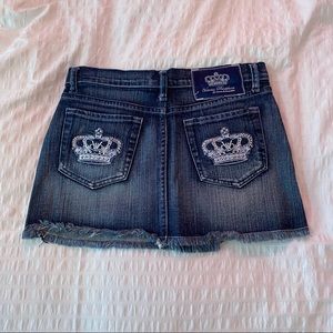 👑 victoria beckham for rock & republic denim micro mini skirt ✨